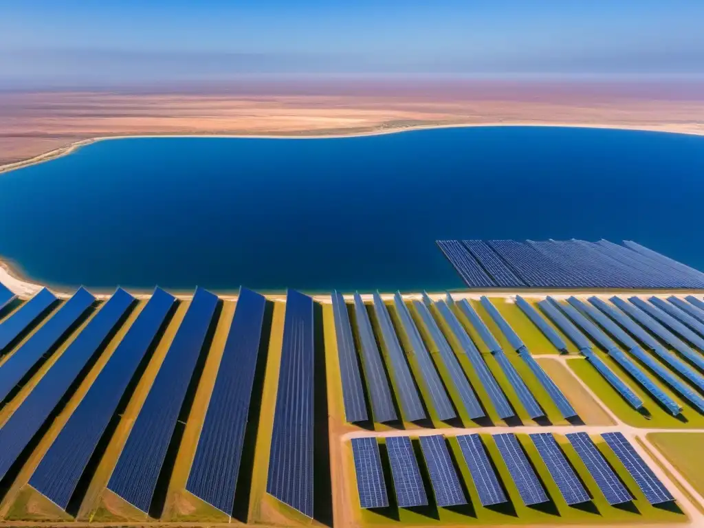 Deslumbrante granja solar y molinos de viento en México, destacando las regulaciones energía renovable México