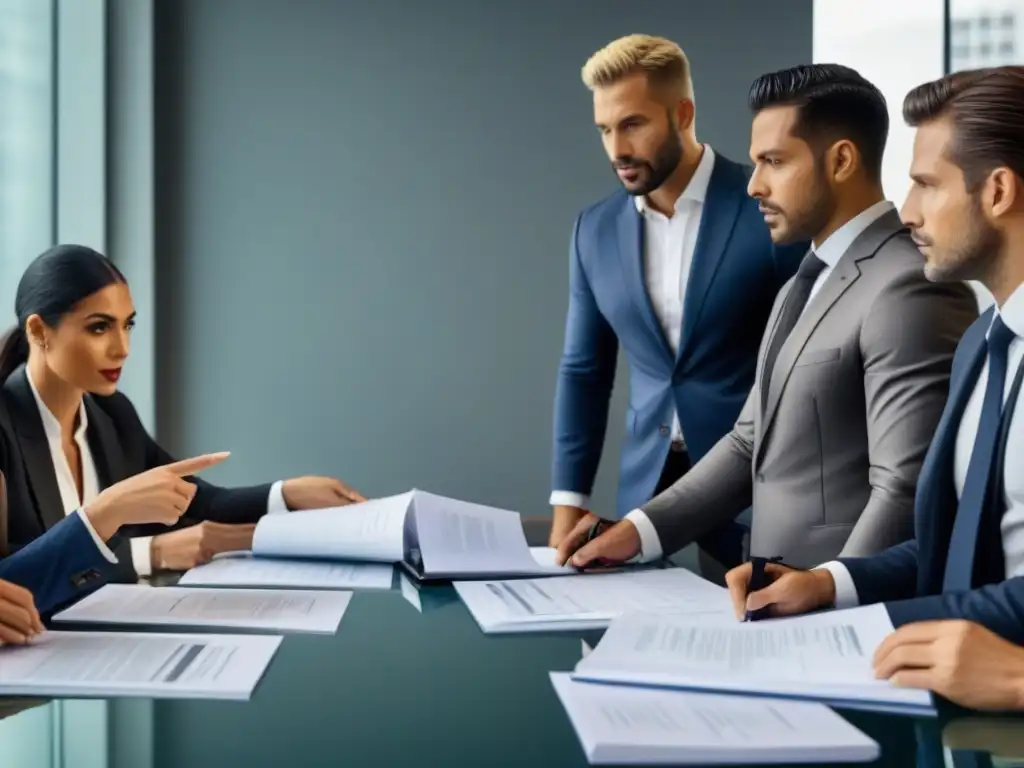 Intensa reunión de profesionales en Buenos Aires Grupo diverso de profesionales discuten estrategias para resolver conflictos empresariales en Buenos Aires