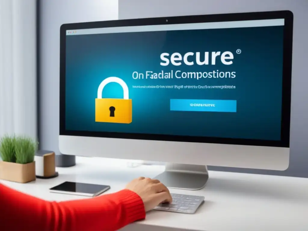 Imagen detallada de pantalla con transacción segura de compra en línea, destacando normativas defensa consumidor comercio digital en Sudamérica