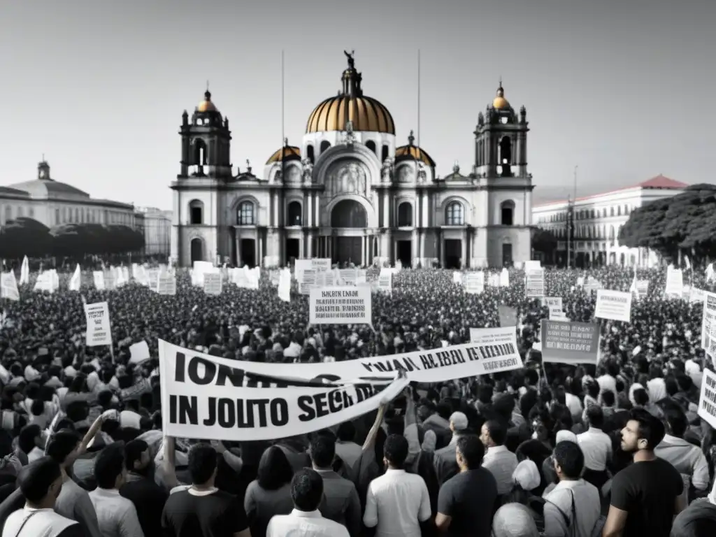 Protesta multitudinaria en CDMX: voces de resistencia y libertad Una impactante protesta en la Ciudad de México con lemas políticos, reflejando la diversidad y la lucha por la libertad de expresión en México
