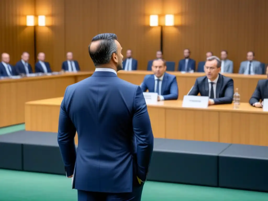 Intensas deliberaciones en el Tribunal de Arbitraje Deportivo con representantes internacionales y avanzada tecnología