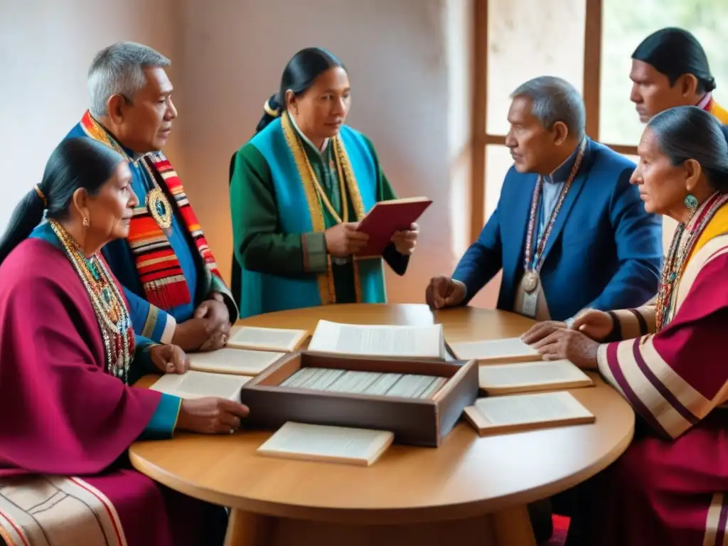 Líderes indígenas del Ande discuten legislación educativa en un ambiente culturalmente rico