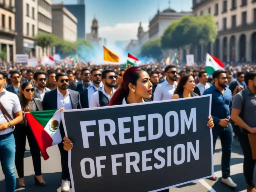 Protesta por la libertad de expresión en Ciudad de México Protesta por la regulación de la libertad de expresión en México: diversidad y unidad en las calles de la Ciudad de México