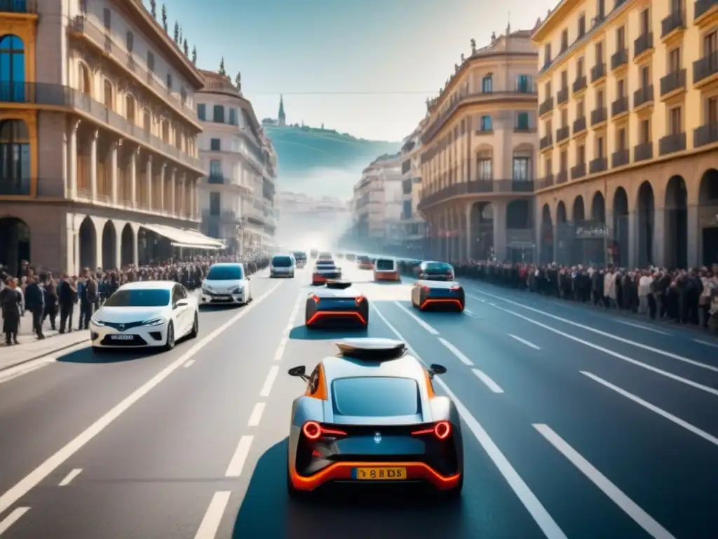 Vehículos autónomos en calles españolas: la fusión futurista de transporte Regulaciones Vehículos Autónomos España: El futuro de las calles españolas con vehículos autónomos integrados en armonía