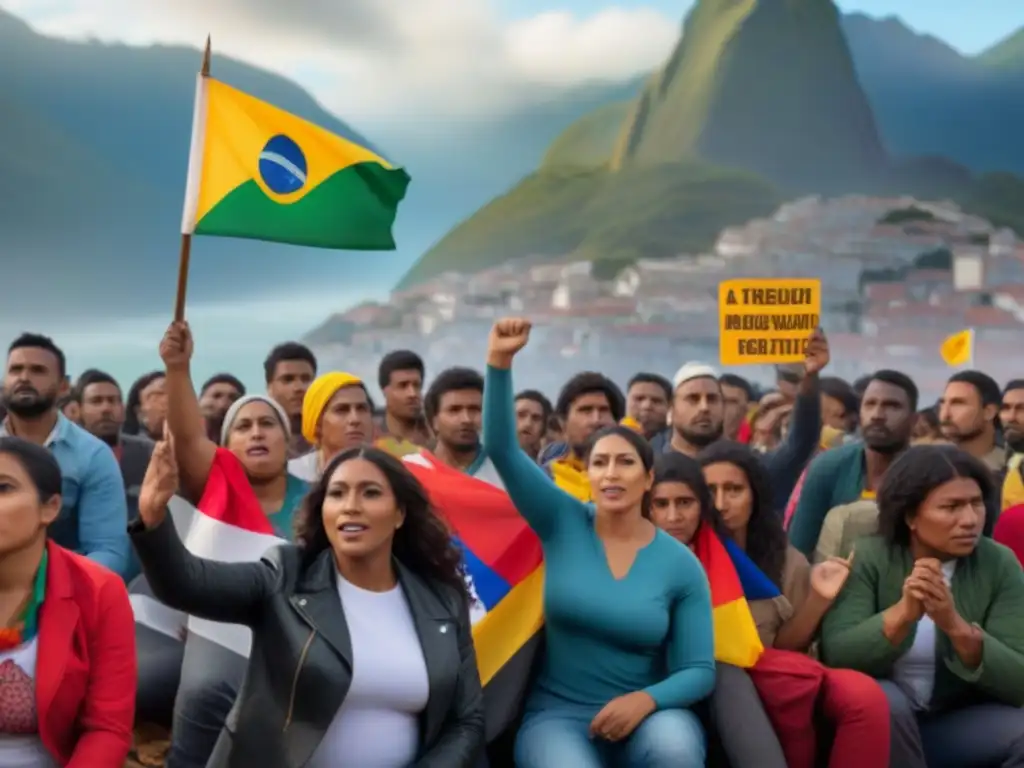 Protesta pacífica por los derechos de migrantes en América del Sur Unidos por los derechos migrantes en Sudamérica: diversidad, protesta y esperanza en la lucha por la justicia social