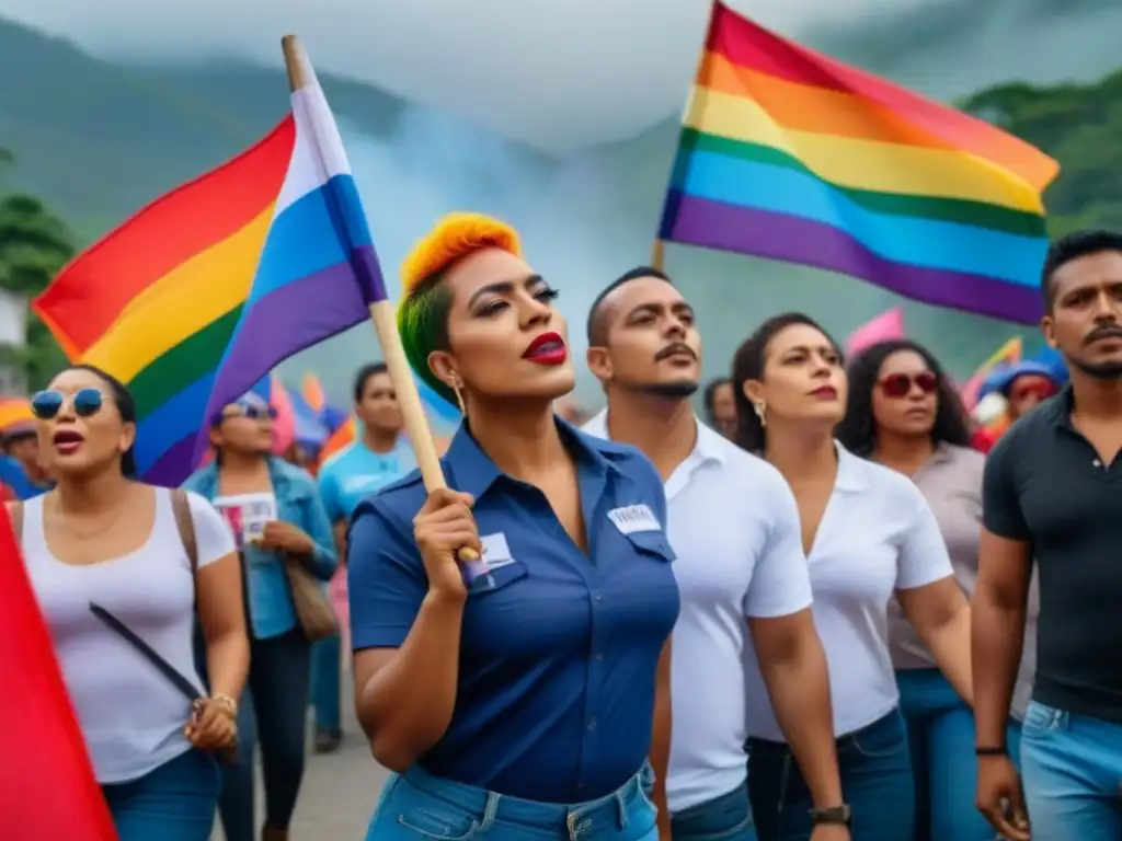 Protesta LGBTQ+ en Honduras: Unidad y Pasión Unidos por la igualdad: Diversidad LGBTQ+ en Honduras protesta por normativas legales LGBTQ+ en Honduras