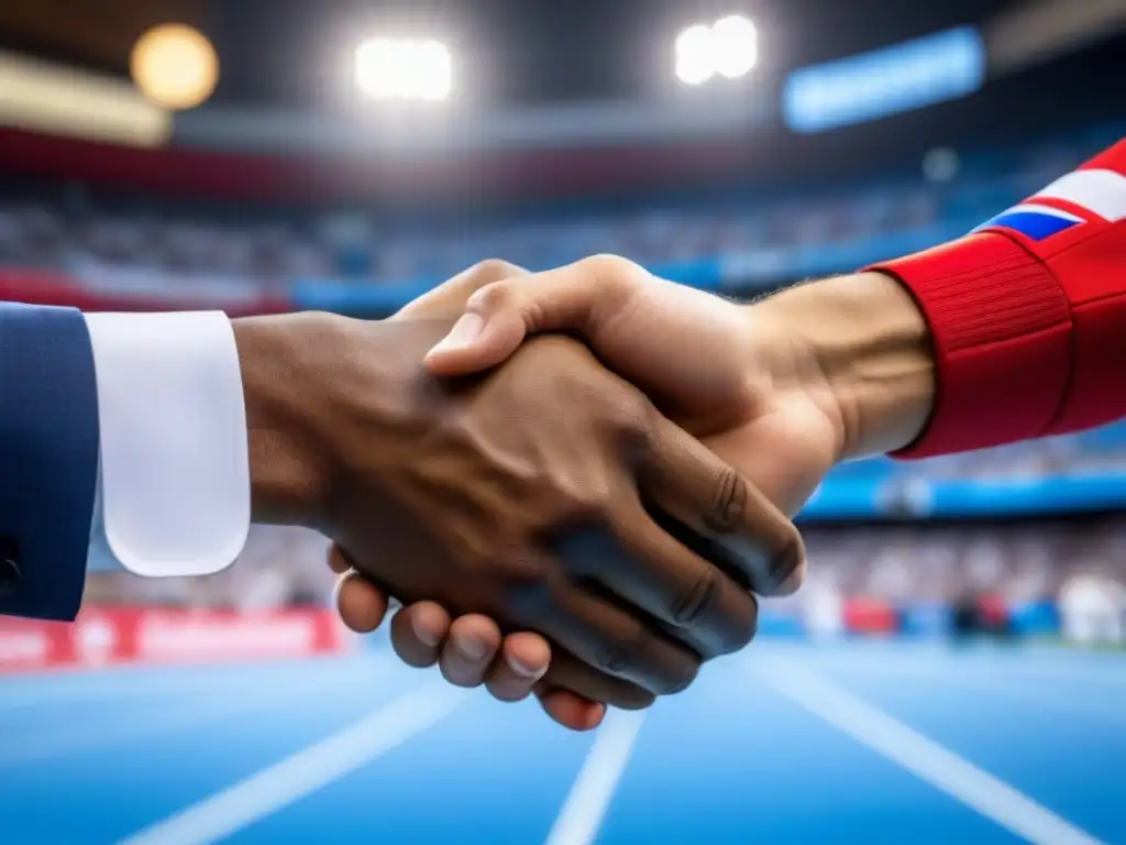 Unidos en resolución de disputas deportivas internacionales: manos diversas se estrechan con determinación en sala tribunal