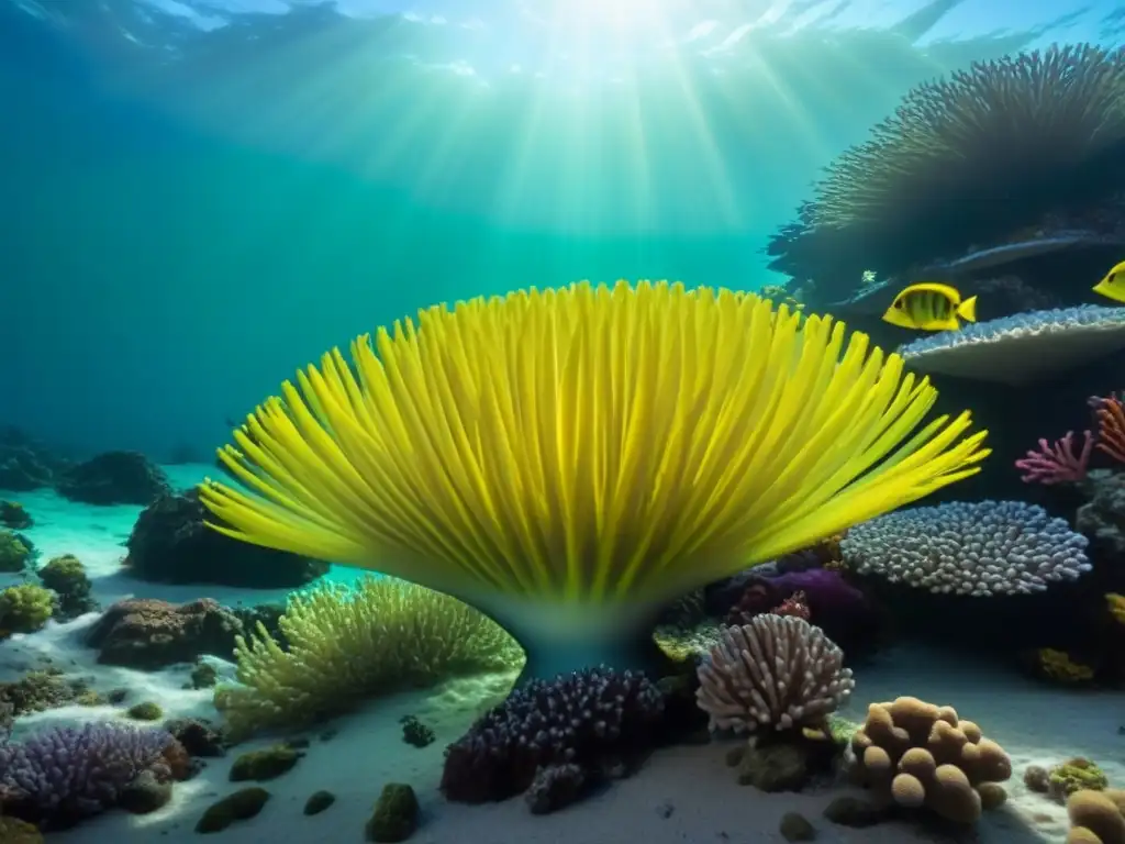 Arrecife de coral vibrante en Centroamérica Un vibrante arrecife de coral en Centroamérica, reflejo de la Ley de pesca sostenible